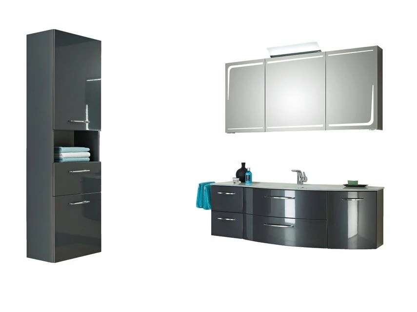 Bester Verkauf 😍 Aquarell Badezimmer-Set Rotterdam - 3-teilig in schwarz ⭐ 2 Bester Verkauf 😍 Aquarell Badezimmer-Set Rotterdam - 3-teilig in schwarz ⭐ – Bild 2