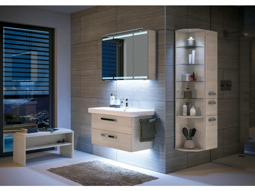 Neu 💯 Aquarell Hochschrank Prag - 30/168/33 cm in braun 🔔 3 Neu 💯 Aquarell Hochschrank Prag - 30/168/33 cm in braun 🔔 – Bild 3