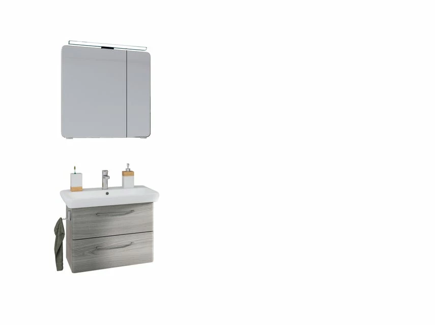 Bestes Angebot 😀 Aquarell Badezimmer-Set Prag - 3-teilig in grau 🛒 1 Bestes Angebot 😀 Aquarell Badezimmer-Set Prag - 3-teilig in grau 🛒