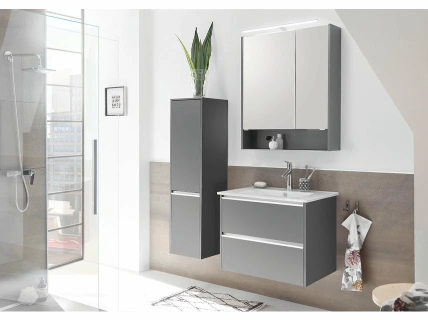 Neu 🧨 Aquarell Badezimmer-Set Bordeaux 01 - 3-teilig in grau 🎁 4 Neu 🧨 Aquarell Badezimmer-Set Bordeaux 01 - 3-teilig in grau 🎁 – Bild 4