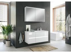 Auslauf ✔️ Aquarell Badezimmer-Set Mailand 04 - 3-teilig in grau 👏