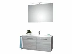 Am billigsten 🎉 Aquarell Badezimmer-Programm Neapel in grau 🎁