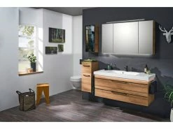 Bestpreis 👏 Aquarell Highboard Bern - 30/73/33 cm in braun 🥰 -Badezimmerschränke Verkäufe 6743219 0602074 2 24572217