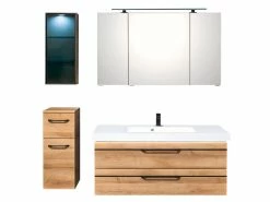 Angebote 🔥 Aquarell Vitrinen-Hängeschrank Bern - 30/70,3/17 cm in schwarz 🎁 -Badezimmerschränke Verkäufe 6743231 0602078 4 24572308