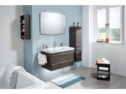 Besorgen 🔔 Aquarell Midischrank Bern 05 - 30/121/33 cm in dunkelbraun 😀 -Badezimmerschränke Verkäufe 6743238 0602083 2 24575287