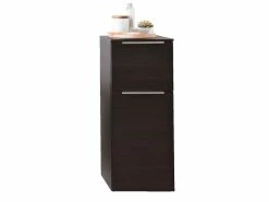 Budget 🔔 Aquarell Highboard Neapel - 30/73/33 cm in dunkelbraun ⌛