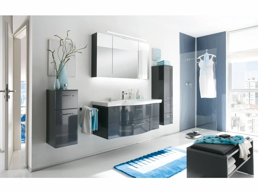 Großhandel ✨ Aquarell Badezimmer-Set Athen 04 - 3-teilig in dunkelgrau 🔥 2 Großhandel ✨ Aquarell Badezimmer-Set Athen 04 - 3-teilig in dunkelgrau 🔥 – Bild 2