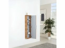 Budget ✨ Aquarell Midischrank Salzburg links - 30/121/17 cm in braun 🌟 -Badezimmerschränke Verkäufe 6747424 0603176 3 24625404