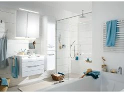 Angebote ✨ Aquarell Badezimmer-Set Brüssel 02 - 3-teilig in grau 🛒 -Badezimmerschränke Verkäufe 6780061 0611080 1 24612493