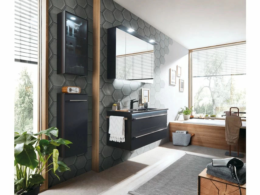 Auslauf 🌟 Aquarell Unterschrank Brüssel - 30/73/17 cm in schwarz 🤩 2 Auslauf 🌟 Aquarell Unterschrank Brüssel - 30/73/17 cm in schwarz 🤩 – Bild 2