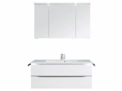 Am billigsten ❤️ Aquarell Badezimmer-Set Brüssel 03 - 3-teilig in weiß 👏