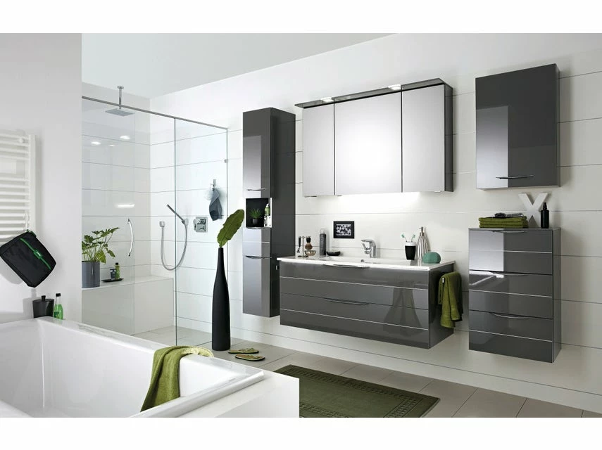 Neu 🌟 Aquarell Hochschrank Brüssel - 30/168/33 cm in grau 🌟 2 Neu 🌟 Aquarell Hochschrank Brüssel - 30/168/33 cm in grau 🌟 – Bild 2