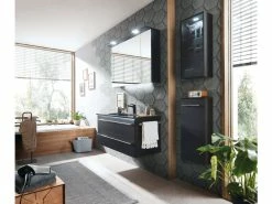 Coupon 🎁 Aquarell Vitrinen-Wandschrank Brüssel - 30/70,3/17 cm in schwarz 😍 -Badezimmerschränke Verkäufe 6785063 0612628 1 24612881