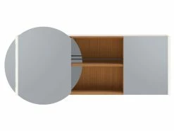 Neu 🥰 Coraggio Forma Spiegelschrank Kano links - 140/64/15 cm in braun 🧨