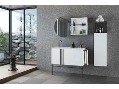 Brandneu 😉 Coraggio Forma Midischrank Kano rechts - 35/96/32 cm in weiß ✔️ -Badezimmerschränke Verkäufe 6800710 0619453 3 24770548