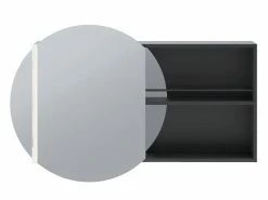 Bestes Angebot 🛒 Coraggio Forma Spiegelschrank Kano links - 100/64/15 cm in grau ❤️