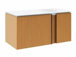 Schlussverkauf 🛒 Coraggio Forma Waschtisch-Set Kano rechts - 101/50,6/50 cm in braun ⌛