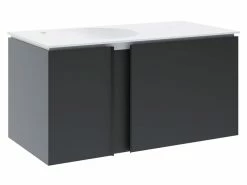 Budget 😍 Coraggio Forma Waschtisch-Set Kano links - 101/50,6/50 cm in grau 🔔