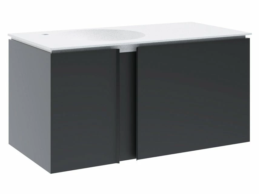 Budget 😍 Coraggio Forma Waschtisch-Set Kano links - 101/50,6/50 cm in grau 🔔 1 Budget 😍 Coraggio Forma Waschtisch-Set Kano links - 101/50,6/50 cm in grau 🔔