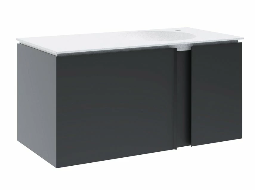 Billig 🥰 Coraggio Forma Waschtisch-Set Kano rechts - 101/50,6/50 cm in grau 🤩 1 Billig 🥰 Coraggio Forma Waschtisch-Set Kano rechts - 101/50,6/50 cm in grau 🤩