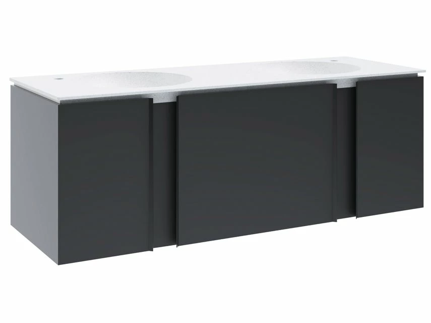 Bestpreis ✨ Coraggio Forma Waschtisch-Set Kano - 141/50,6/50 cm in grau ✨ 1 Bestpreis ✨ Coraggio Forma Waschtisch-Set Kano - 141/50,6/50 cm in grau ✨