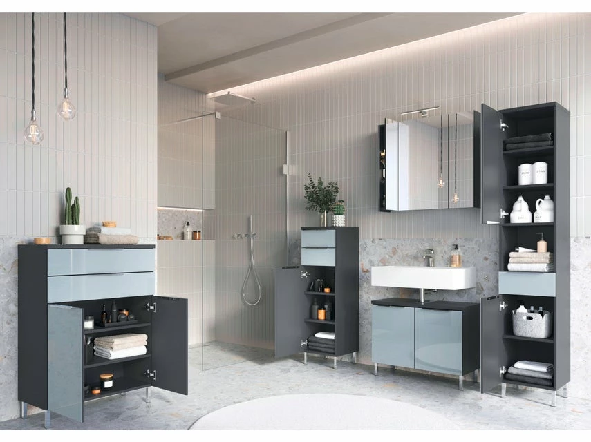 Budget 🥰 Hochschrank Vito Corus - 34/183/34 cm in grau ✔️ 2 Budget 🥰 Hochschrank Vito Corus - 34/183/34 cm in grau ✔️ – Bild 2