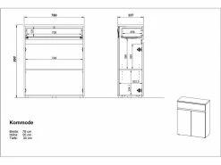 Bestes Angebot 😉 Unterschrank Vito Mayor - 78/95/34 cm in braun 😍 -Badezimmerschränke Verkäufe 6808090 0622038 8 24817986