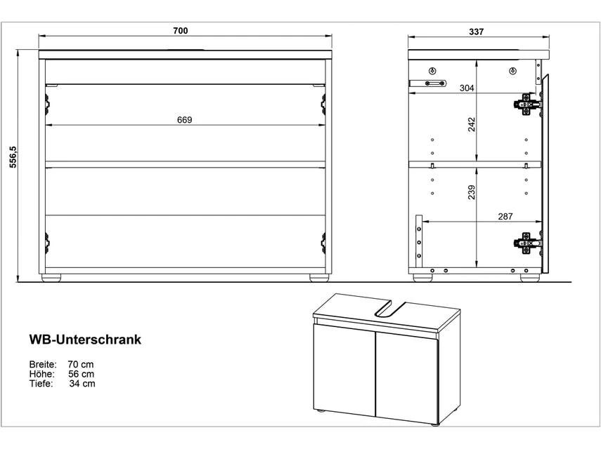 Bestes Angebot ⌛ Waschbecken-Unterschrank Vito Mayor - 70/56/34 cm in braun ⌛ 5 Bestes Angebot ⌛ Waschbecken-Unterschrank Vito Mayor - 70/56/34 cm in braun ⌛ – Bild 5