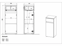 Neu 💯 Unterschrank Vito Mayor - 39/95/34 cm in braun ✨ -Badezimmerschränke Verkäufe 6808103 0622052 7 24818009