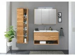 Billig 😉 Waschtisch-Set Vito Lamba - 100/40/47 cm in braun 😀 -Badezimmerschränke Verkäufe 6828828 0628928 1 24879712