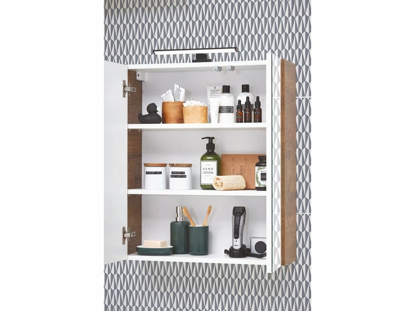 Großhandel 😉 Spiegelschrank Baku - 60/70/20 cm in braun 🔔 4 Großhandel 😉 Spiegelschrank Baku - 60/70/20 cm in braun 🔔 – Bild 4