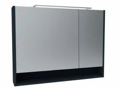 Schlussverkauf ⭐ Coraggio Forma Spiegelschrank Novara - 93,2/71,5/15,3 cm in grau 🌟