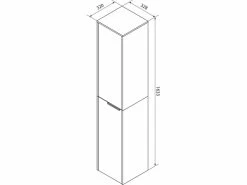 Großhandel 😀 Coraggio Forma Hochschrank Novara - 32,8/163,3/32 cm in braun 🧨 -Badezimmerschränke Verkäufe 6920877 0643560 1 24939673