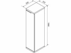 Bestpreis 🧨 Coraggio Forma Midischrank Belmont - 25,2/106/32 cm in grau ⌛ -Badezimmerschränke Verkäufe 6930024 0646770 4 24941230 1
