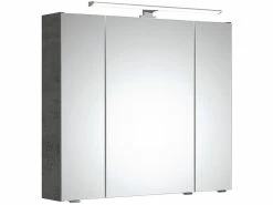 Rabatt 🔔 Spiegelschrank Filino - 80/70/16 cm in dunkelgrau 🥰