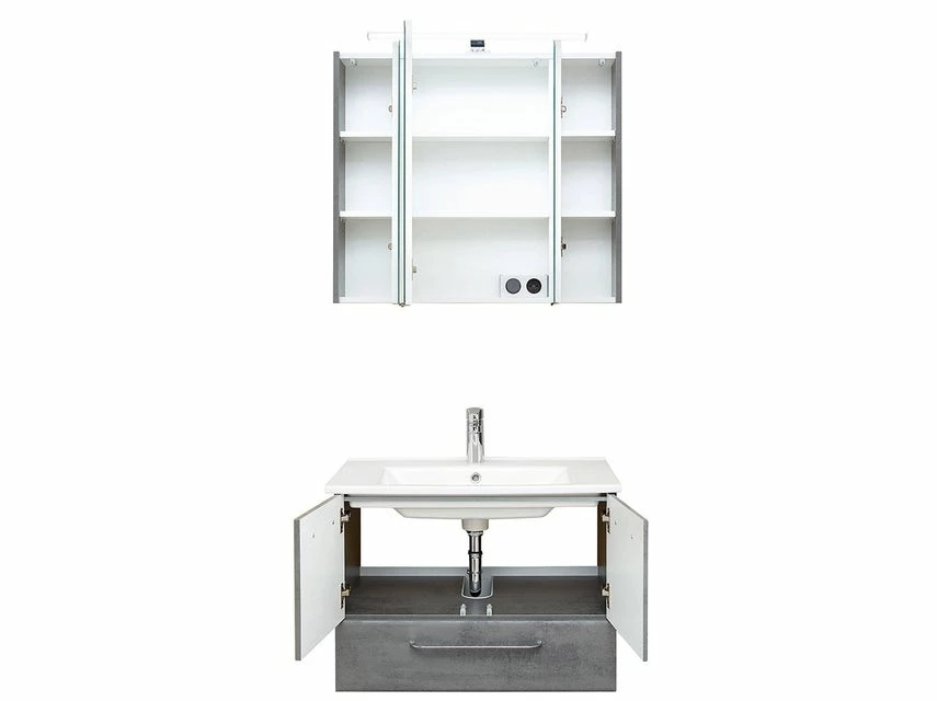 Rabatt 🔔 Spiegelschrank Filino - 80/70/16 cm in dunkelgrau 🥰 2 Rabatt 🔔 Spiegelschrank Filino - 80/70/16 cm in dunkelgrau 🥰 – Bild 2