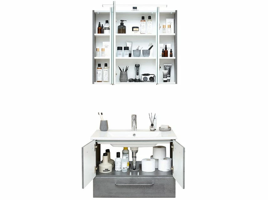 Rabatt 🔔 Spiegelschrank Filino - 80/70/16 cm in dunkelgrau 🥰 6 Rabatt 🔔 Spiegelschrank Filino - 80/70/16 cm in dunkelgrau 🥰 – Bild 6