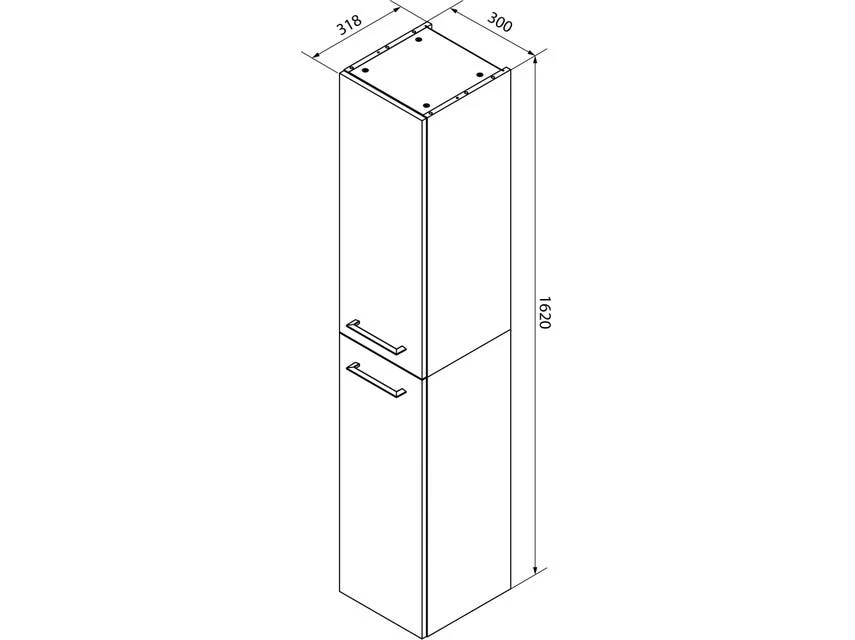 Brandneu 💯 Coraggio Forma Hochschrank Lacona - 30/162/31,8 cm in dunkelbraun 🧨 3 Brandneu 💯 Coraggio Forma Hochschrank Lacona - 30/162/31,8 cm in dunkelbraun 🧨 – Bild 3