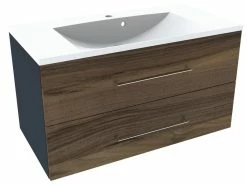 Schlussverkauf 🔥 Coraggio Forma Badezimmer-Set Lacona - 3-teilig in dunkelbraun ⭐ -Badezimmerschränke Verkäufe 6930961 0647515 4 24942626