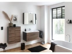 Schlussverkauf 🔥 Coraggio Forma Badezimmer-Set Lacona - 3-teilig in dunkelbraun ⭐