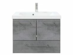 Schlussverkauf 😀 Waschtisch-Unterschrank Filino - 72/51/44 cm in dunkelgrau 👏 -Badezimmerschränke Verkäufe 6945829 0652706 1 24938120