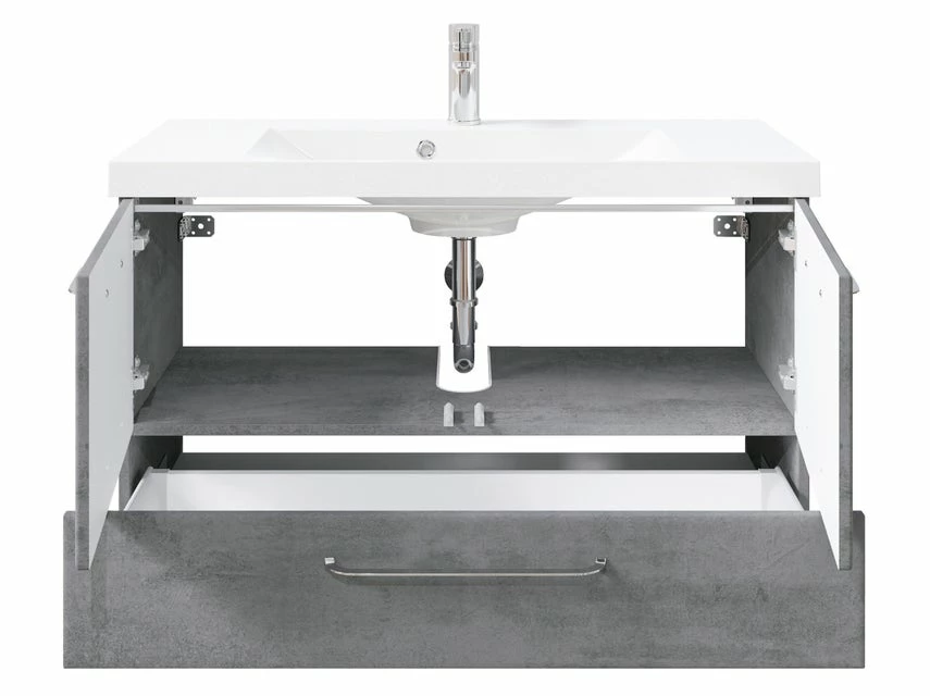 Blitzangebot 😀 Waschtisch-Unterschrank Filino - 96/51/44 cm in dunkelgrau ❤️ 4 Blitzangebot 😀 Waschtisch-Unterschrank Filino - 96/51/44 cm in dunkelgrau ❤️ – Bild 4