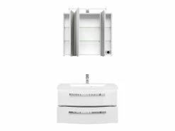 Angebote 🔥 Aquarell Badezimmer-Set Emily - 3-teilig in weiß 🧨 6 Angebote 🔥 Aquarell Badezimmer-Set Emily - 3-teilig in weiß 🧨 -Badezimmerschränke Verkäufe online 24623143 2 1