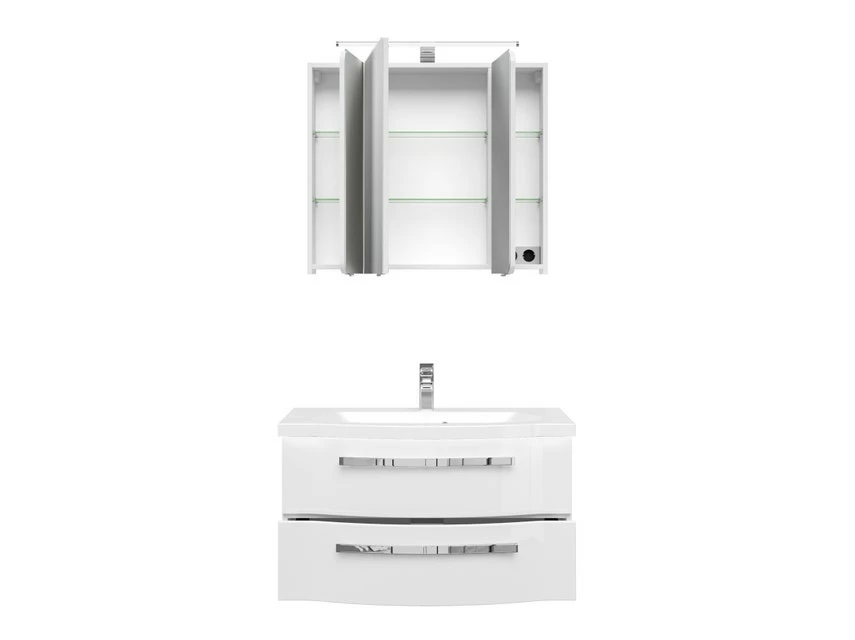 Angebote 🔥 Aquarell Badezimmer-Set Emily - 3-teilig in weiß 🧨 3 Angebote 🔥 Aquarell Badezimmer-Set Emily - 3-teilig in weiß 🧨 – Bild 3