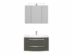 Blitzangebot 😍 Aquarell Badezimmer-Set Emily - 3-teilig in grau 🛒 7 Blitzangebot 😍 Aquarell Badezimmer-Set Emily - 3-teilig in grau 🛒 -Badezimmerschränke Verkäufe online 24623193