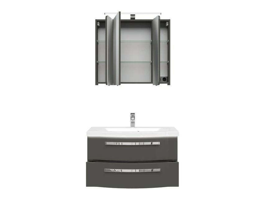 Blitzangebot 😍 Aquarell Badezimmer-Set Emily - 3-teilig in grau 🛒 3 Blitzangebot 😍 Aquarell Badezimmer-Set Emily - 3-teilig in grau 🛒 – Bild 3