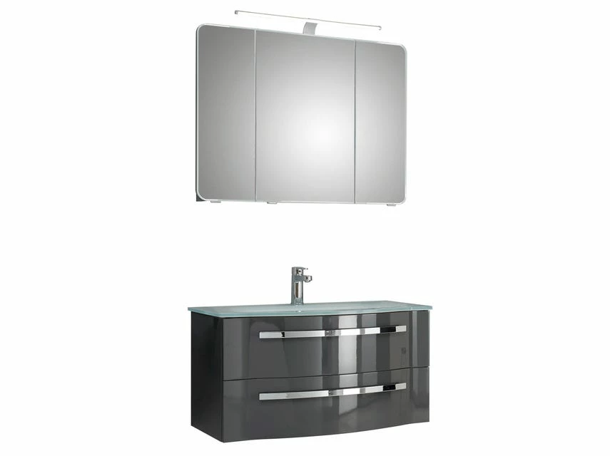 Schlussverkauf 😀 Aquarell Badezimmer-Set Emily -3-teilig in grau 🔥 1 Schlussverkauf 😀 Aquarell Badezimmer-Set Emily -3-teilig in grau 🔥