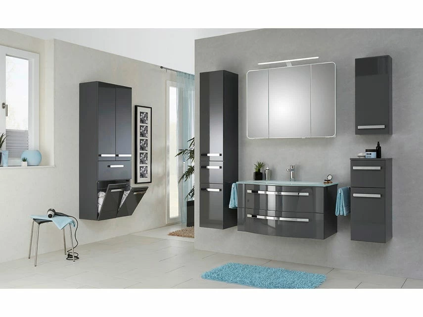 Schlussverkauf 😀 Aquarell Badezimmer-Set Emily -3-teilig in grau 🔥 2 Schlussverkauf 😀 Aquarell Badezimmer-Set Emily -3-teilig in grau 🔥 – Bild 2