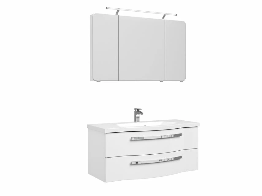 Großhandel 🎉 Aquarell Badezimmer-Set Emily - 3-teilig in weiß ❤️ 1 Großhandel 🎉 Aquarell Badezimmer-Set Emily - 3-teilig in weiß ❤️