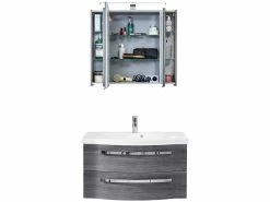 Aktion 😉 Aquarell Badezimmer-Set Emily - 3-teilig in grau ⭐ -Badezimmerschränke Verkäufe online 24623466 4 1